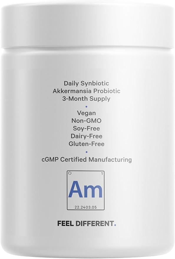 Codeage Akkermansia Muciniphila Probiotic Ultra - High-Potency 500M AFUs Akkermansia Probiotic Supplement - Enhanced Daily Probiotic & Prebiotic, Chicory Inulin - 3-Month Supply - 90 Capsules