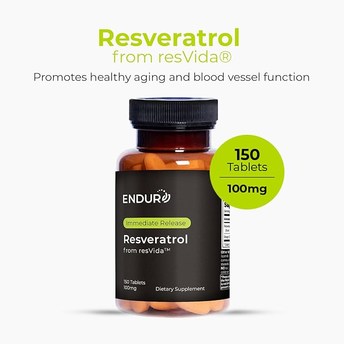 Resveratrol Supplement – Grape Skin Extract - 100mg Trans-Resveratrol Antioxidant - 150 Tablets - Promotes Anti-Aging & Cardiovascular Support Company