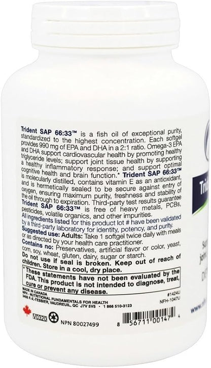 Nutritional Fundamentals for Health Trident SAP 66:33 120 gels