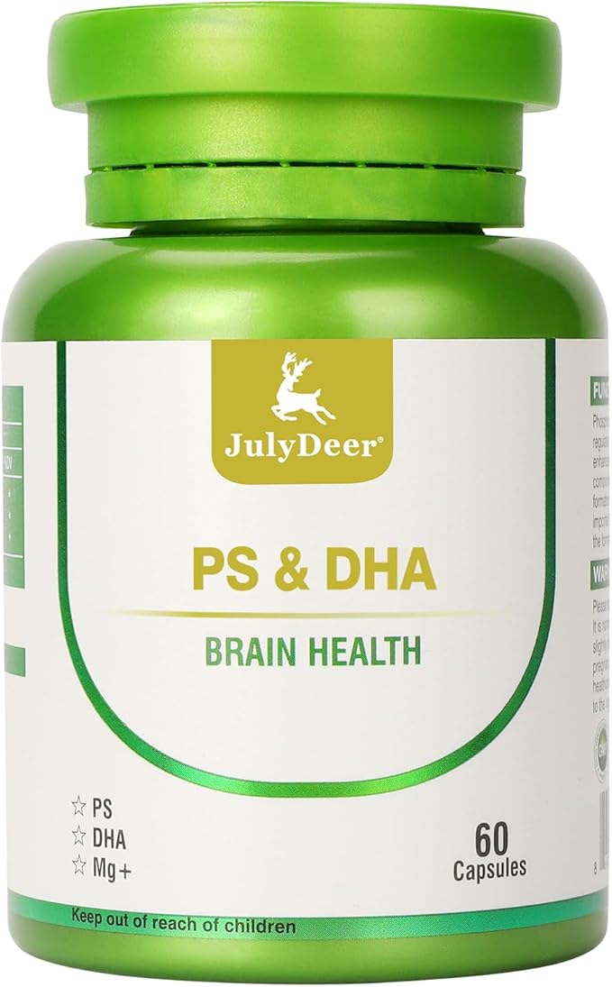 Magnesium L-threonate -100mg, DHA-100mg, Phosphatidylserine-40mg, Magnesium Complex Supplements for The Elderly Kids Brain Health and Cognitive Support Improve Brain - 60 Capsules