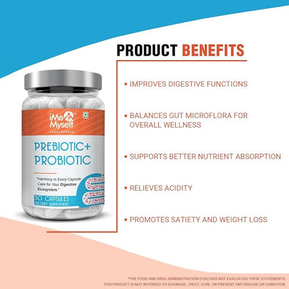 Prebiotic & Probiotic Capsules – 30 Count