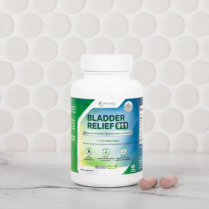 Bladder Relief 911 Detoxifying Strength - for Men and Women Provides Bladder Support, 60 Veggie Capsules