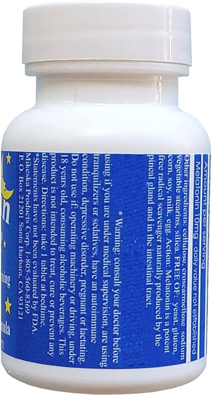 Melatonin 500 count 10mg Quick Dissolve Vegan Super Strength