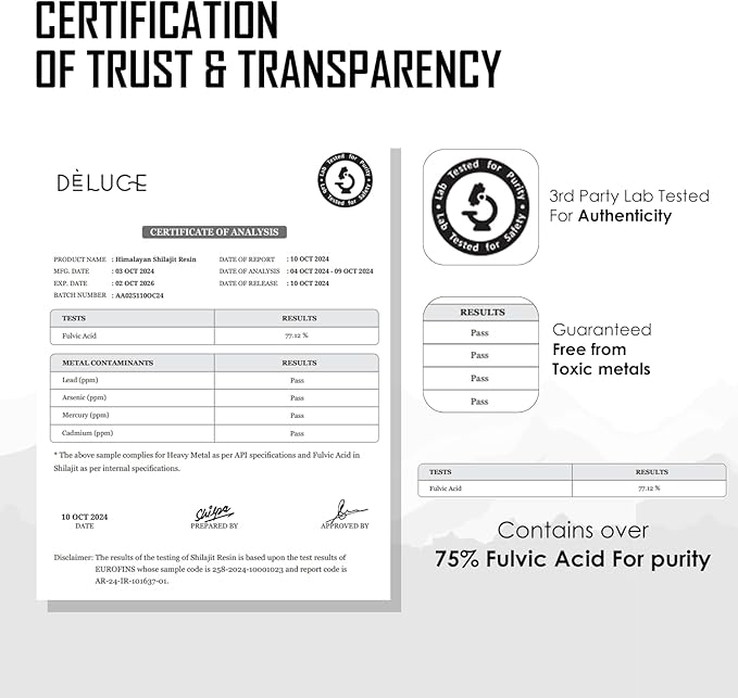 Pure Himalayan Shilajit Resin (30g)| 85+ Trace Minerals,75%+ Fulvic Acid| High Potency Gold Grade for Men & Women| Energy,Stamina & Immunity Booster| Lab Tested| 75 Servings| Vegan| Gluten-Free,400mg