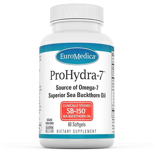 Euromedica ProHydra-7 - Dietary Supplement with Essential Fatty Acids - Nutritional Supplement to Support Skin Health with Sea Buckthorn, Berry Pulp & Seed Oil - 60 Softgels
