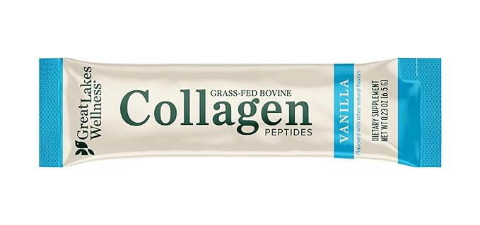 Great Lakes Wellness Collagen Peptides Powder for Skin, Hair, Nails, Joints & Digestion - Variety Flavors - Quick Dissolve Hydrolyzed, Non-GMO, Kosher - 20 Sticks