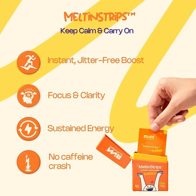 MeltinStrips™ Energy, Beauty & Sleep Travel Bundle | Fast-Acting Supplements for Instant Energy, Skin Hydration & Improved Sleep | Sugar-Free | Vegan | 90 Oral Strips