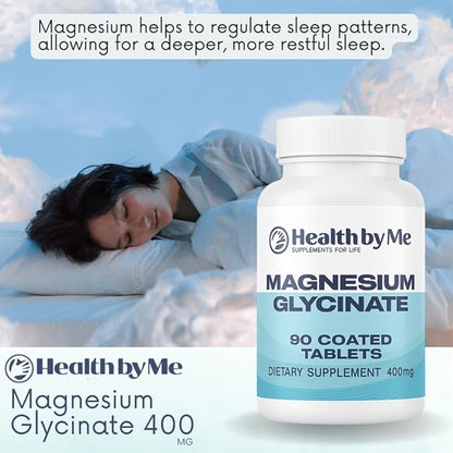 Magnesium Glycinate 400mg (Pack of 2) – High Absorption Magnesium Supplement for Muscle Relaxation & Sleep Support – 90 Gel Capsules, Organic Magnesium for Overall Wellness