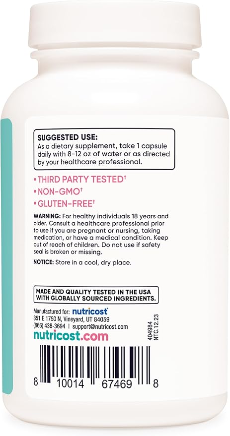 Nutricost Black Cohosh for Women 660mg, 120 Capsules - with Don Quai, DIM, and Chaste Berry, Veggie Caps, Non-GMO, Gluten Free