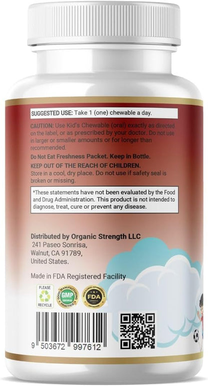 Kids 1 Chewable A Day Halal Multivitamins for Age 4-12, 60 Servings