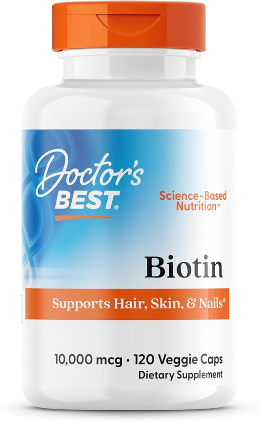Doctor's Best Biotin to Support Hair, Skin, Nails, 120 Count