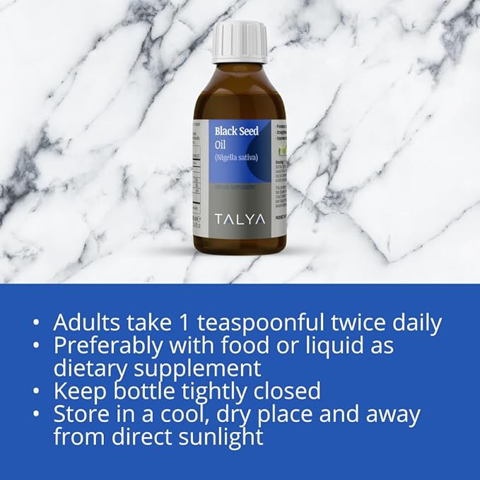 Black Seed Oil 3.4 fl. oz (100 ml) - Liquid Black Seed Oil - Dietary Supplement - Immune Support - High Thymoquinone - Cold Pressed - Pure Turkish Black Seed Oil - Non-GMO - Glass Bottle