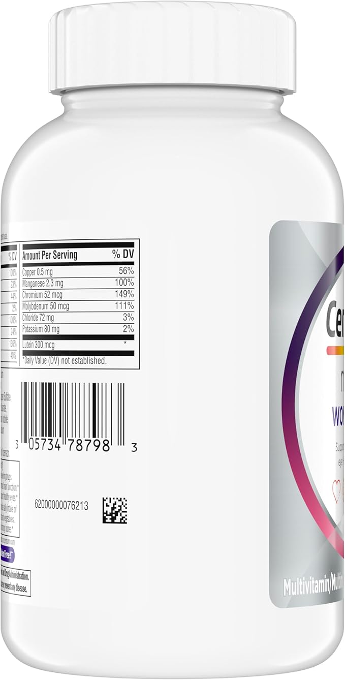 Centrum Minis Silver Women's Multivitamin for Women 50 Plus, Multimineral Supplement with Vitamin D3, B Vitamins, Non-GMO Ingredients, Supports Memory and Cognition in Older Adults - 280 Ct