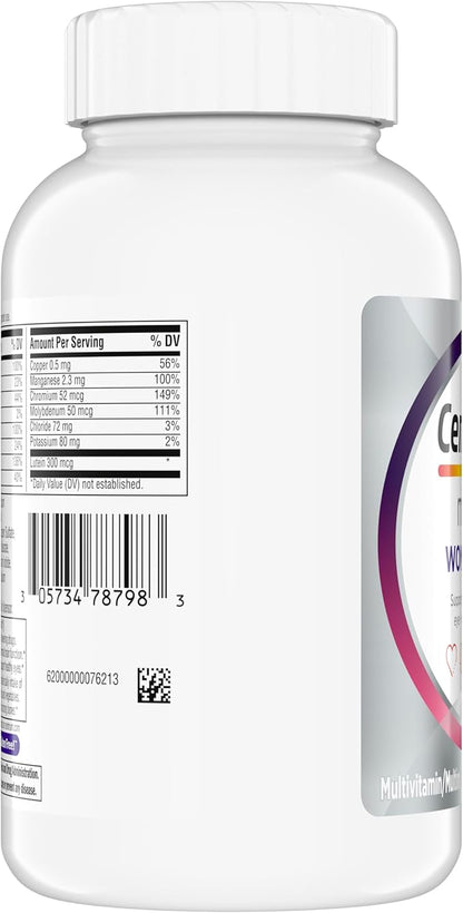 Centrum Minis Silver Women's Multivitamin for Women 50 Plus, Multimineral Supplement with Vitamin D3, B Vitamins, Non-GMO Ingredients, Supports Memory and Cognition in Older Adults - 280 Ct
