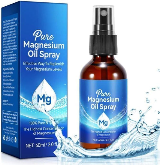 Magnesium Oil for Feet, Magnesium Spray, 100% Pure & Organic Natural Magnesium Oil Spray Glass Bottle, Easy to Absorb & Use, Magnesium Oil Spray for Feet,1pcs