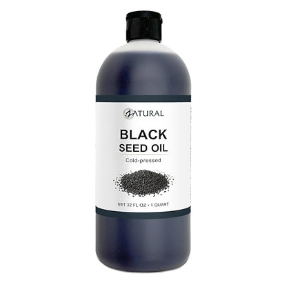 Zatural Black Seed Oil Nigella Sativa Cold Pressed Cumin Oil Digestion, Skin, Brain, Immune, Joints & More (32 Fl Oz)