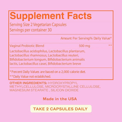 Cheeky Bonsai Vaginal Probiotic for Women pH Balance with Maximum Support 50 Billion CFU Probiotics - 8 Unique Strains for Her - Lactobacillus Blend - 60 Cap
