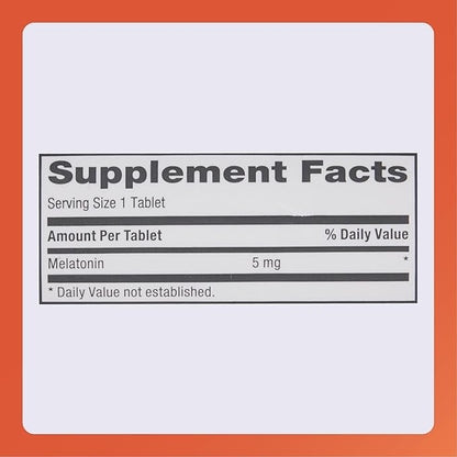 Rugby Melatonin 5mg Tablets - Dietary Supplement - 90 Count