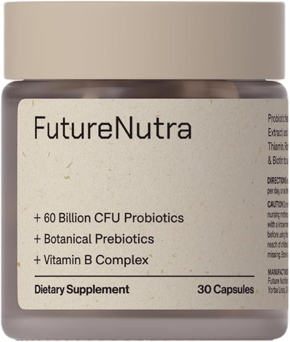 10 Advanced Strains, Prebiotics, and B Vitamins for Total Digestive & Immune Health, Supports Occasional Constipation, Bloating, Diarrhea - 30 Count/Bottle