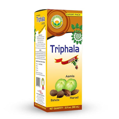 BASIC AYURVEDA Triphala Juice | 32.46 Fl Oz (960ml) | Organic Fruit Juice of Amla Bibhitaki & Haritaki | Natural Source of Vitamin C | for Healthy Hair & Digestion