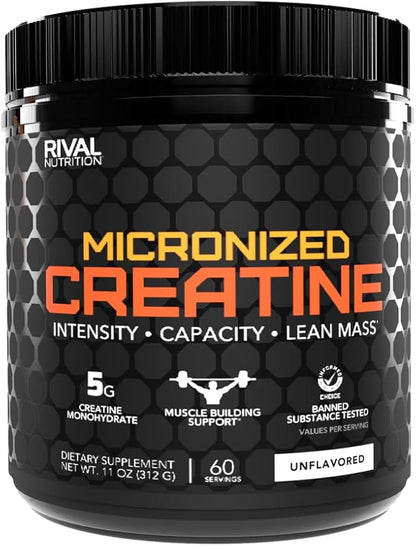 Rival Nutrition Micronized Creatine- Unflavored, 11 oz.