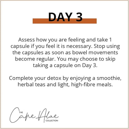Cape Aloe Ferox Fiber Bitter 90 Capsules | Powerful 3-Day Cleanse | Potent 100% Organic Cleanse for Your Gut and Colon | Helps with Bloating, Gas, Constipation | Feel Lighter and More Engerized