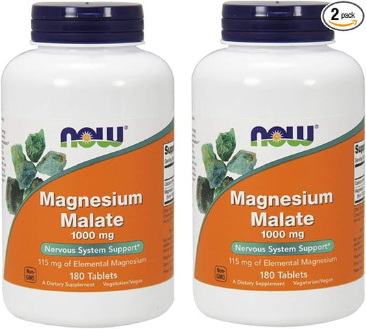 Magnesium Malate 1000Mg 180 tabs (Pack of 2)
