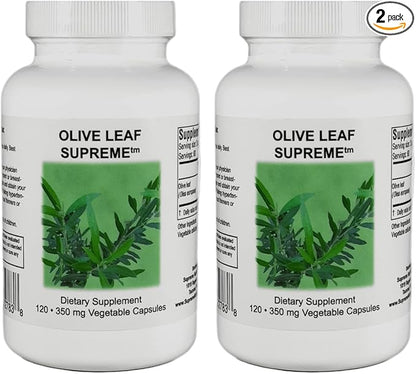 Supreme Nutrition Olive Leaf Supreme, 120 Pure Olive Leaf Vegetarian Capsules (Pack of 2)