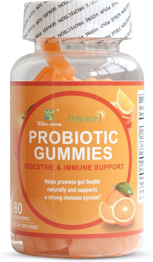 Vaginal Probiotic Gummies, 1 Billion CFU Women's Vaginal and Intestinal Health Supplement with Prebiotics & Digestive Enzymes, Orange Flavor, 60 Count