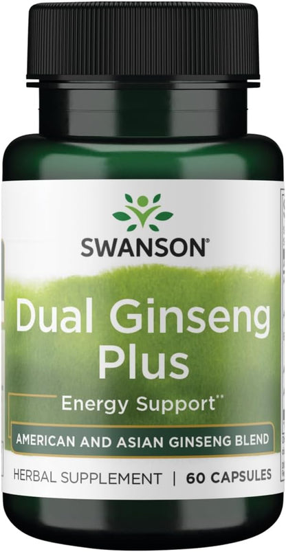 Swanson Dual Ginseng Plus 60 Capsules