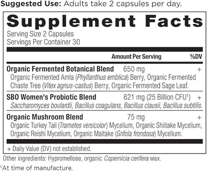 Ancient Nutrition Probiotics for Women, SBO Probiotics Women's 60ct, Digestive and Immune Support, Bloating Relief for Women, Gluten Free, Superfoods Blend, 25 Billion CFUs*