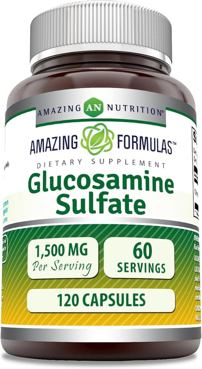 Amazing Formulas Glucosamine Sulfate Supplement | 1500 Mg Per Serving | 120 Capsules | Non-GMO | Gluten-Free | Made in USA