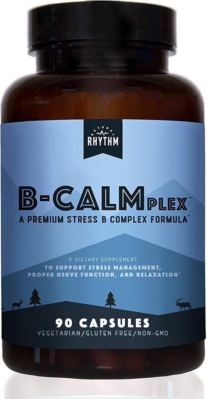 Natural Rhythm B-CALMplex, Unique B Vitamin Blend, B Complex Supports Proper Nerve Function and Relaxation, 3 Month Supply, 90 Capsules
