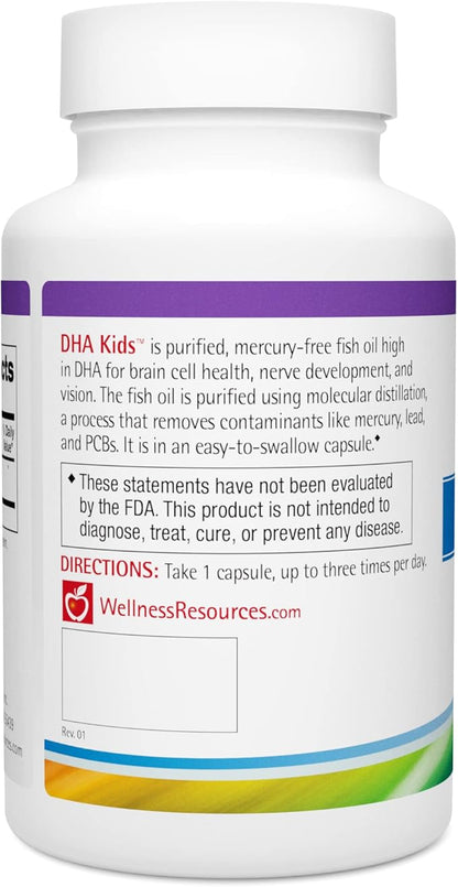 DHA Kids - Mercury-Free Fish Oil 135 mg DHA/150mg Omega 3s per Capsule (90 Capsules)