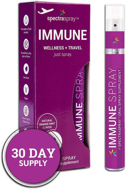 Spectraspray Immune Support Vitamin Spray - Vitamins C, E, Zinc and L-Lysine, 30 Day Supply per Spray
