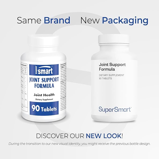 Supersmart - Joint Support Formula - with Glucosamine, Chondroitin, Hyaluronic Acid & MSM - Supports Healthy Joint | Non-GMO & Gluten Free - 90 Tablets
