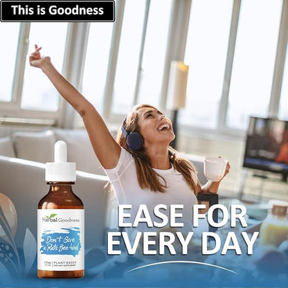 Herbal Goodness Don't Give a Rats Bee-hind - 2 Fl.oz - Calm Aid, Herbal Supplement, Kava Drops, Chamomile Supplement, Lemon Balm | Calming Supplements for Adults, Supports Relaxation