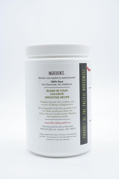 Meeker Red Raspberry Seed Powder - Natural Source of Ellagic Acid and Fiber - Locally Milled from US-Grown Raspberry Seeds - 1 lb / 454 g