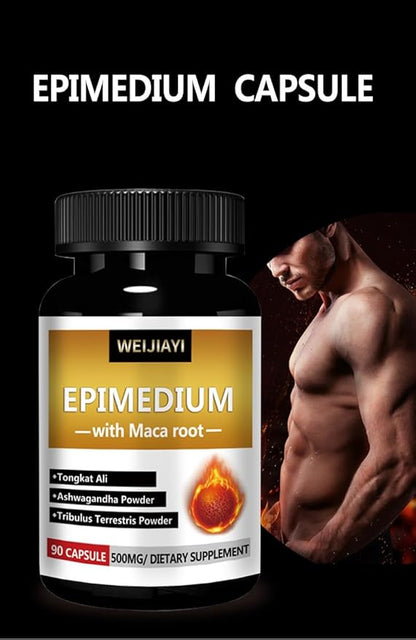 Epimedium can Enhance Male Sexual Function - Super Epimedium, containing 500 milligrams per Serving, Combined with extracts from Dongge Ali, Saw Palm, Ginseng, and Black maca Root,…