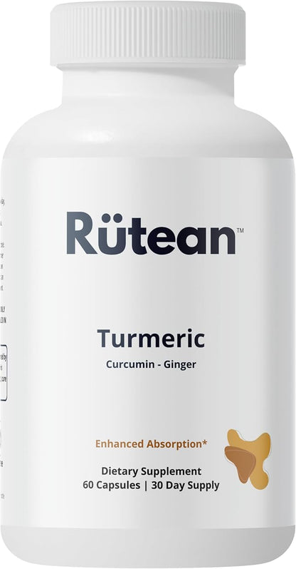 Turmeric Capsules - High Potency Turmeric Curcumin Capsules with Ginger & Black Pepper - Joint Support - 60 Capsules