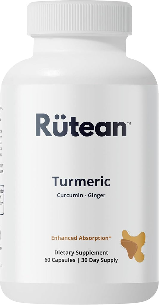 Turmeric Capsules - High Potency Turmeric Curcumin Capsules with Ginger & Black Pepper - Joint Support - 60 Capsules