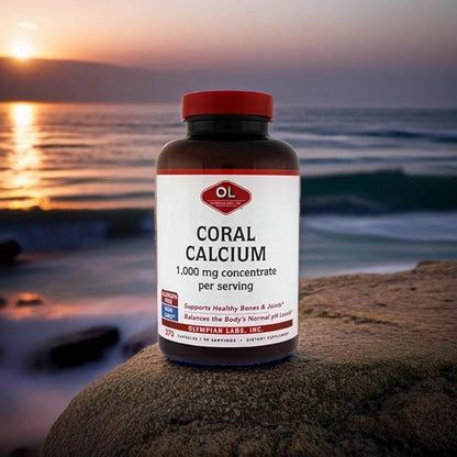 Olympian Labs Coral Calcium | 1g Per Serving | 1000 mg | 270 Capsules Supporting Healthy Bones and Joints