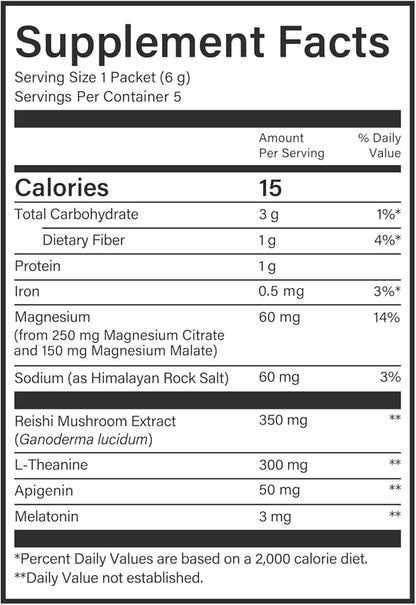 Beam Dream Sleep Powder, Sleep Aid, Sleep Aids for Adults, Contains Magnesium, Melatonin, L Theanine, Apigenin, Natural Sleep Supplement, Vegan, Non GMO, 3rd Party Tested, 5 Servings, Cinnamon Cocoa