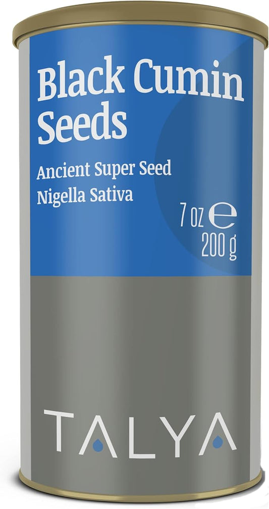 Black Cumin Seeds 7 oz (200 g) - Premium Quality Ancient Super Seed, Nigella Sativa, Immune Support, High Thymoquinone, Gluten Free, Non-GMO, Vegan