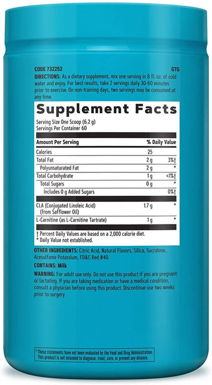 GNC Total Lean CLA + Carnitine | Improves Body Composition and Fuels Muscle Recovery, Stimulant Free and Sugar Free | Berry Sorbet | 60 Servings