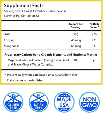 DRUCKER Labs - IntraMIN Organic Liquid Trace Minerals Dietary Supplement for Men, Women, Kids, Immune Support, Muscle Support, Non GMO, Gluten Free, Vegan, Electrolytes (32 oz., Tropical Fruit Punch)
