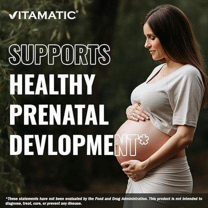 Vitamatic Folic Acid 5mg (5000 mcg) – 120 Vegetarian Tablets per Bottle – Vitamin B9 (Folate) – 3-Pack | Total 360 Tablets