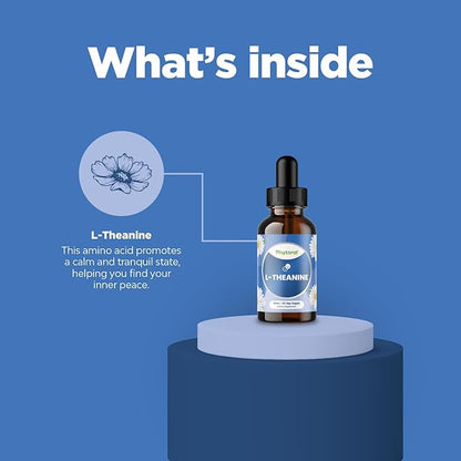 Phytoral Potent L-Theanine Liquid Drops - High Absorption L-Theanine for Kids & Adults Calm & Relaxation Support - Premium Quality Drops Ideal for Children and Adults Liquid 30 Servings