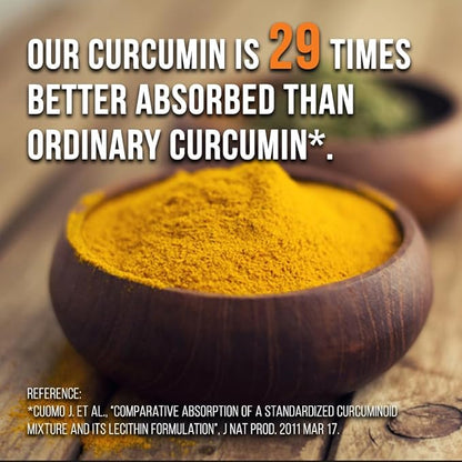 Intelligent Labs 500MG Meriva Curcumin Phytosome, 2900% Better Absorbed Than Ordinary Turmeric Curcumin 100% Soy Free, 120 Capsules Per Bottle