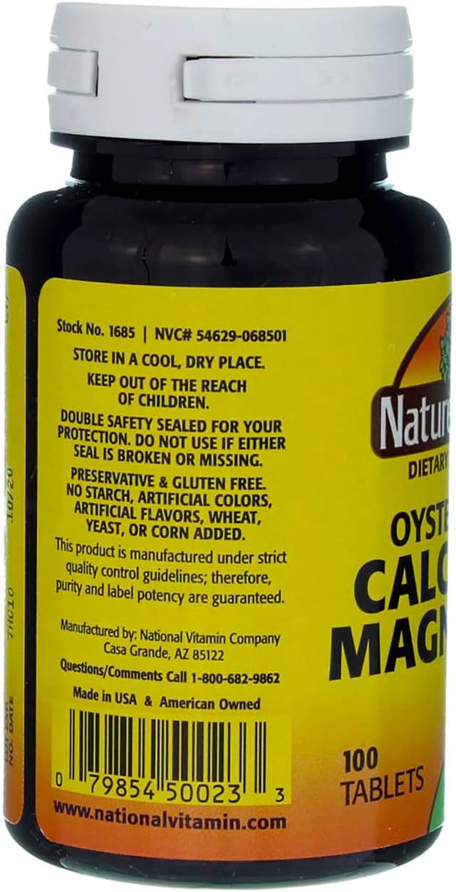 Nature's Blend Oyster Shell Calcium & Magnesium 100 Tabs (079854500233-1a)